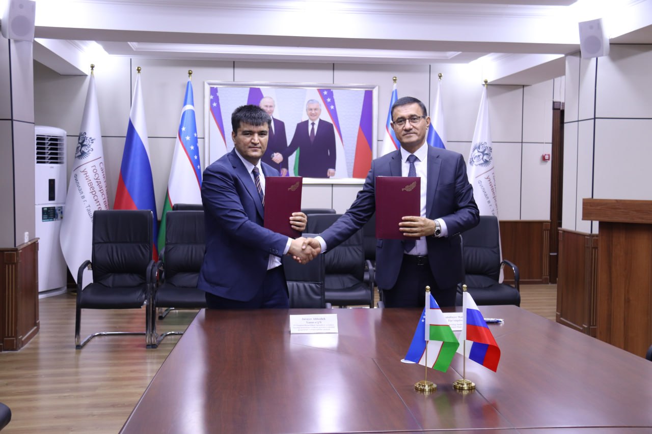 Ilm va amaliyot birlashdi: SPbDU Toshkent filiali bilan hamkorlik memorandumi imzolandi